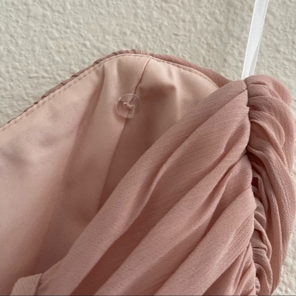 Wtoo by Waters Blush Bridesmaid Gown Sz 2 - Picture 4 of 10